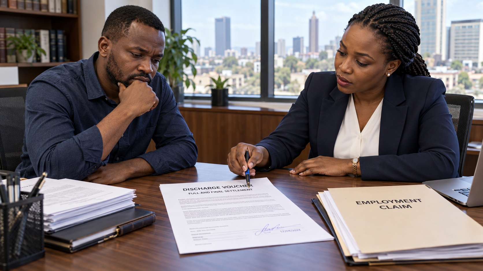 Can an Employee bring further claims after signing a Discharge Voucher in Full and Final Settlement?